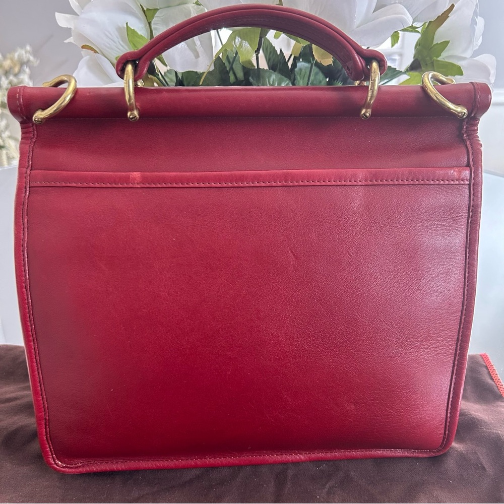 Coach Vintage Willis ♥️RED♥️ with HIDE marks (RARE) - Picture 3 of 14